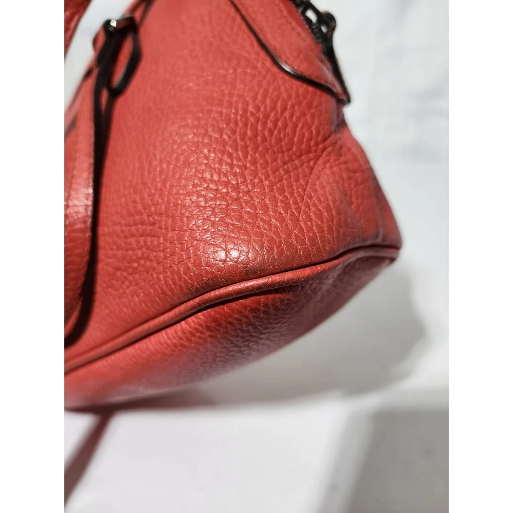 GUCCI Calfskin Mini Dome Satchel Bag Red
